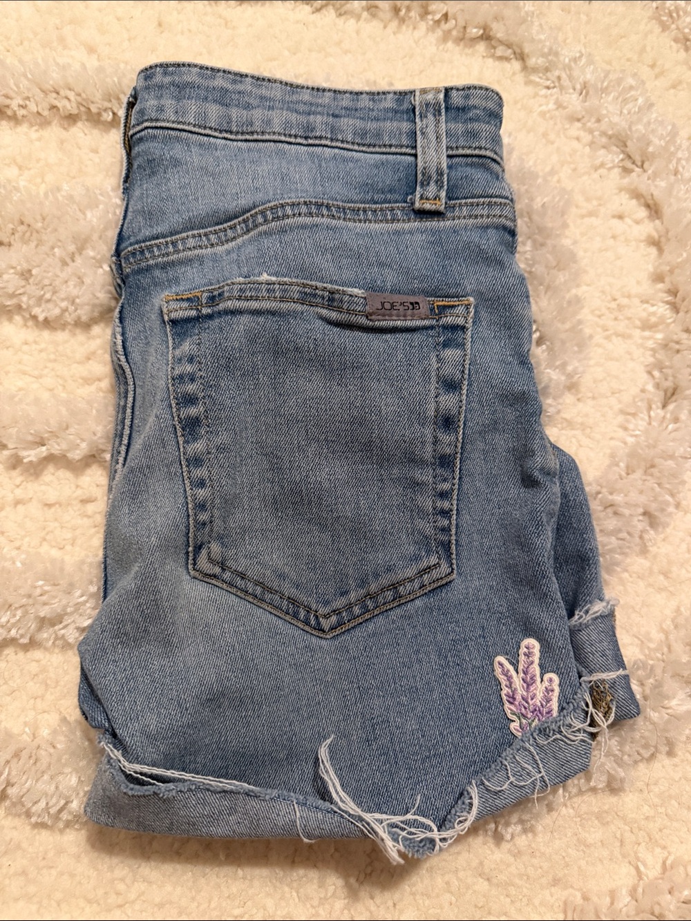 Joe's Jeans Light Blue Denim Cutoff Shorts with Frayed Hem